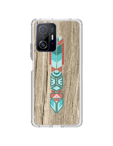 Coque Xiaomi 11T / 11T Pro Totem Tribal Azteque Bois Wood - Jonathan Perez