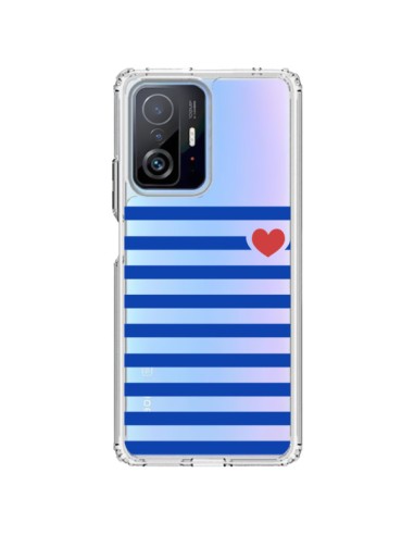 Cover Xiaomi 11T / 11T Pro Mariniere Cuore Amore Trasparente - Jonathan Perez