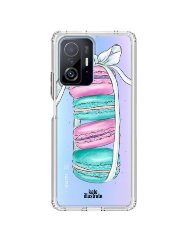 Cover Xiaomi 11T / 11T Pro Macarons Rosa Menta Trasparente - kateillustrate