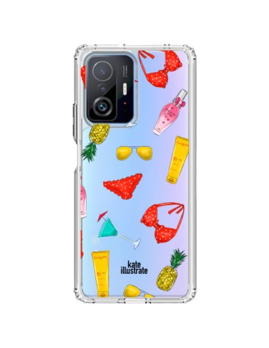 Cover Xiaomi 11T / 11T Pro Summer Essentials Estate Essenziale Trasparente - kateillustrate