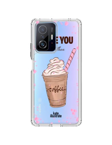 Coque Xiaomi 11T / 11T Pro I love you More Than Coffee Glace Amour Transparente - kateillustrate