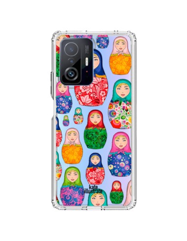 Coque Xiaomi 11T / 11T Pro Matryoshka Dolls Poupées Russes Transparente - kateillustrate