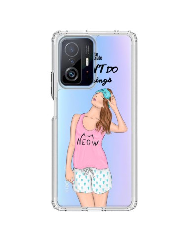 Coque Xiaomi 11T / 11T Pro I Don't Do Mornings Matin Transparente - kateillustrate