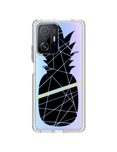 Coque Xiaomi 11T / 11T Pro Ananas Noir Transparente - Koura-Rosy Kane