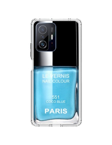 Coque Xiaomi 11T / 11T Pro Vernis Paris Coco Blue Bleu - Laetitia