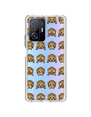 Cover Xiaomi 11T / 11T Pro Emoji Scimmia Trasparente - Laetitia