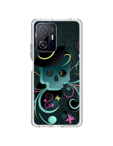 Coque Xiaomi 11T / 11T Pro Tête de Mort Papillon Skull - LouJah