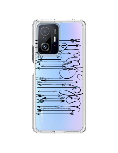 Coque Xiaomi 11T / 11T Pro Code Barres Flèches Transparente - LouJah