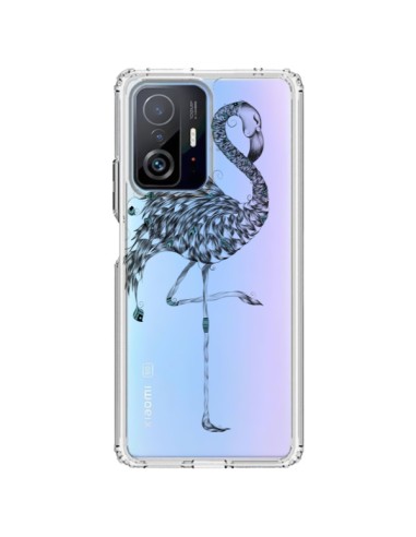 Xiaomi 11T / 11T Pro Case Flamingo Pink Poétique Clear - LouJah