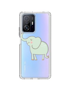 Cover Xiaomi 11T / 11T Pro Elefante Animale Cuore Amore  Trasparente - Petit Griffin