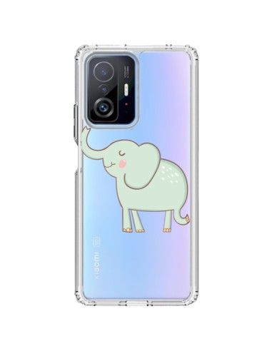 Cover Xiaomi 11T / 11T Pro Elefante Animale Cuore Amore  Trasparente - Petit Griffin