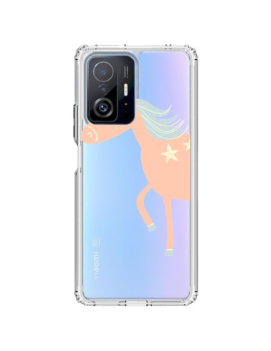 Coque Xiaomi 11T / 11T Pro Licorne Unicorn Rose Transparente - Petit Griffin