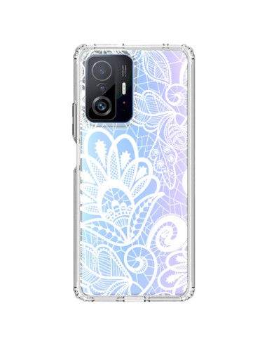 Xiaomi 11T / 11T Pro Case Pizzo Flowers Flower White Clear - Petit Griffin