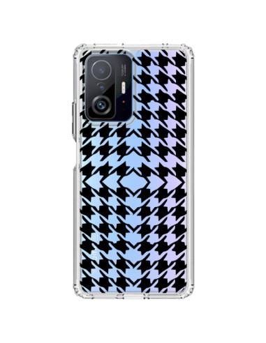 Coque Xiaomi 11T / 11T Pro Vichy Carre Noir Transparente - Petit Griffin