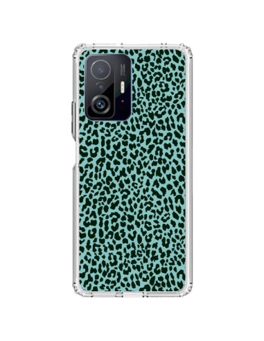 Coque Xiaomi 11T / 11T Pro Leopard Turquoise Neon - Mary Nesrala