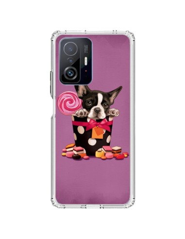 Coque Xiaomi 11T / 11T Pro Chien Dog Boite Noeud Papillon Pois Bonbon - Maryline Cazenave