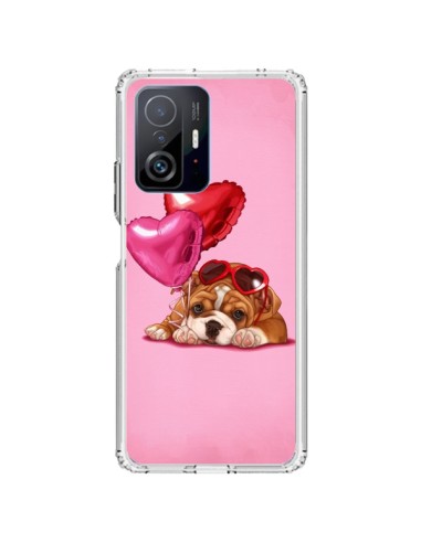 Coque Xiaomi 11T / 11T Pro Chien Dog Lunettes Coeur Ballon - Maryline Cazenave