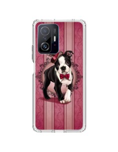 Coque Xiaomi 11T / 11T Pro Chien Dog Gentleman Noeud Papillon Chapeau - Maryline Cazenave