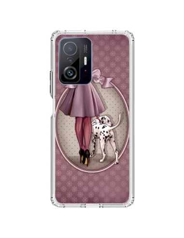 Coque Xiaomi 11T / 11T Pro Lady Chien Dog Dalmatien Robe Pois - Maryline Cazenave