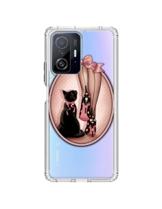 Xiaomi 11T / 11T Pro Case Lady Cat Bow tie Polka Scarpe Clear - Maryline Cazenave