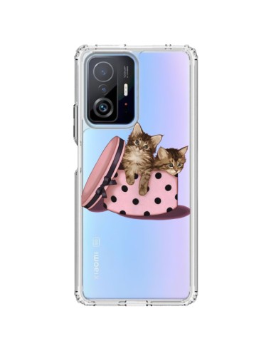 Xiaomi 11T / 11T Pro Case Caton Cat Kitten Scatola a Polka Clear - Maryline Cazenave