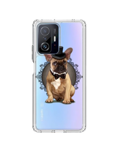 Coque Xiaomi 11T / 11T Pro Chien Bulldog Noeud Papillon Chapeau Transparente - Maryline Cazenave