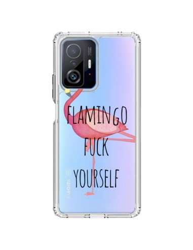 Coque Xiaomi 11T / 11T Pro Flamingo Fuck Transparente - Maryline Cazenave