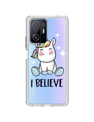 Coque Xiaomi 11T / 11T Pro Licorne I Believe Transparente - Maryline Cazenave