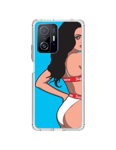 Coque Xiaomi 11T / 11T Pro Pop Art Femme Bleu - Mikadololo