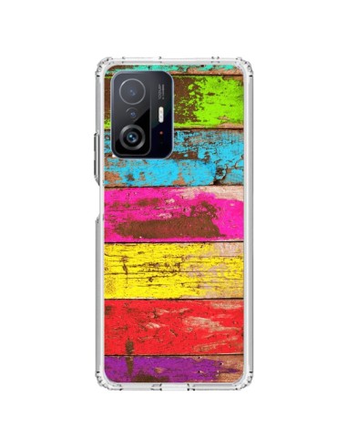 Xiaomi 11T / 11T Pro Case Wood Colorful Vintage - Maximilian San