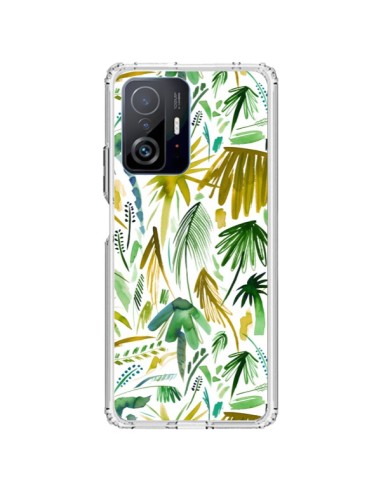 Cover Xiaomi 11T / 11T Pro Brushstrokes Tropicali Palme Verdi - Ninola Design