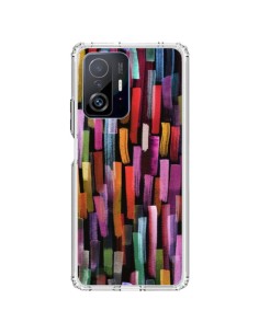 Coque Xiaomi 11T / 11T Pro Colorful Brushstrokes Black - Ninola Design