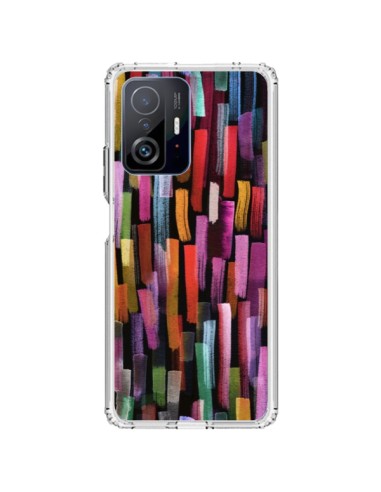 Xiaomi 11T / 11T Pro Case Colorful Brushstrokes Black - Ninola Design