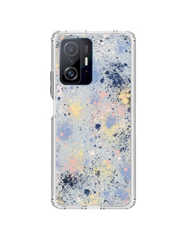 Coque Xiaomi 11T / 11T Pro Gradient Watercolor Lines Blue - Ninola Design