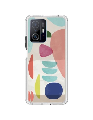 Cover Xiaomi 11T / 11T Pro Moody Geometry Multi Bianco - Ninola Design