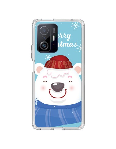 Coque Xiaomi 11T / 11T Pro Ours Blanc de Noël Merry Christmas - Nico