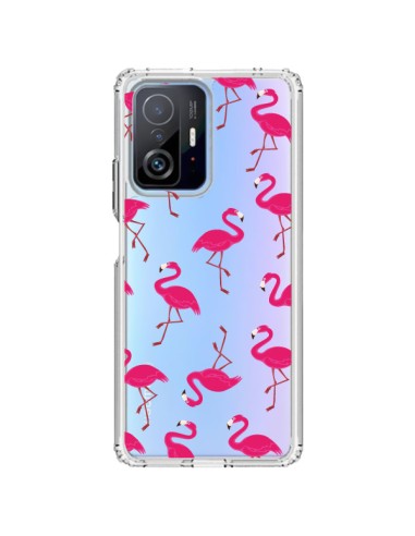 Coque Xiaomi 11T / 11T Pro flamant Rose et Flamingo Transparente - Nico