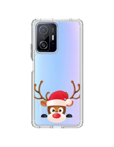 Coque Xiaomi 11T / 11T Pro Renne de Noël transparente - Nico