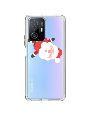 Coque Xiaomi 11T / 11T Pro Père Noël et sa Guirlande transparente - Nico