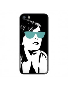 Coque Fille Lunettes Bleues pour iPhone 5 et 5S - Jonathan Perez 2
