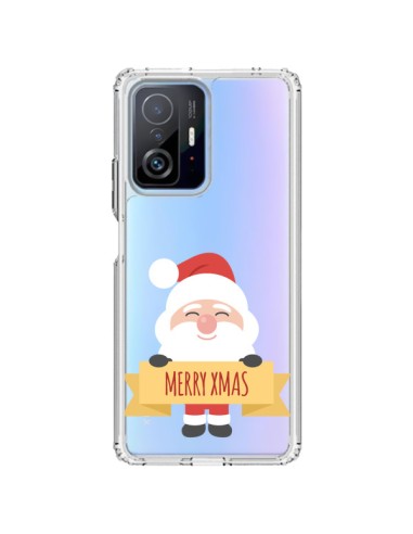 Coque Xiaomi 11T / 11T Pro Père Noël Merry Christmas transparente - Nico