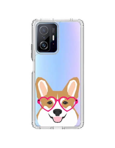 Xiaomi 11T / 11T Pro Case Dog Funny Eyes Hearts Clear - Pet Friendly