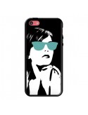 Coque iPhone 5C Fille Lunettes Bleues - Jonathan Perez