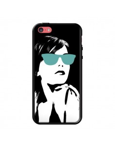Coque Fille Lunettes Bleues pour iPhone 5C - Jonathan Perez