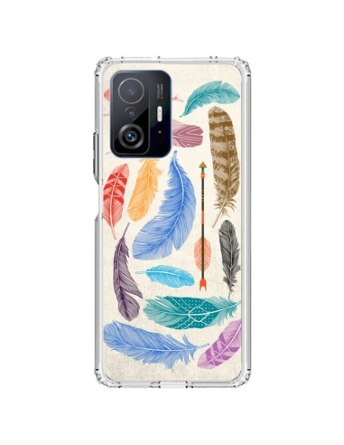 Coque Xiaomi 11T / 11T Pro Feather Plumes Multicolores - Rachel Caldwell