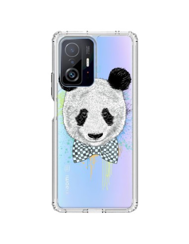 Coque Xiaomi 11T / 11T Pro Panda Noeud Papillon Transparente - Rachel Caldwell