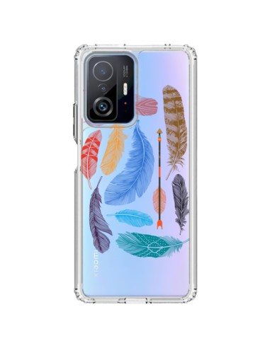 Cover Xiaomi 11T / 11T Pro Piuma Colorata Trasparente - Rachel Caldwell