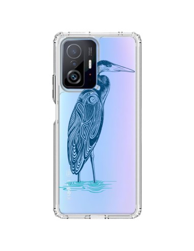 Coque Xiaomi 11T / 11T Pro Heron Blue Oiseau Transparente - Rachel Caldwell