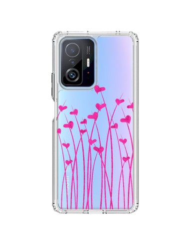 Coque Xiaomi 11T / 11T Pro Love in Pink Amour Rose Fleur Transparente - Sylvia Cook