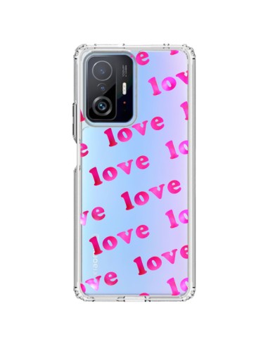 Coque Xiaomi 11T / 11T Pro Pink Love Rose Transparente - Sylvia Cook
